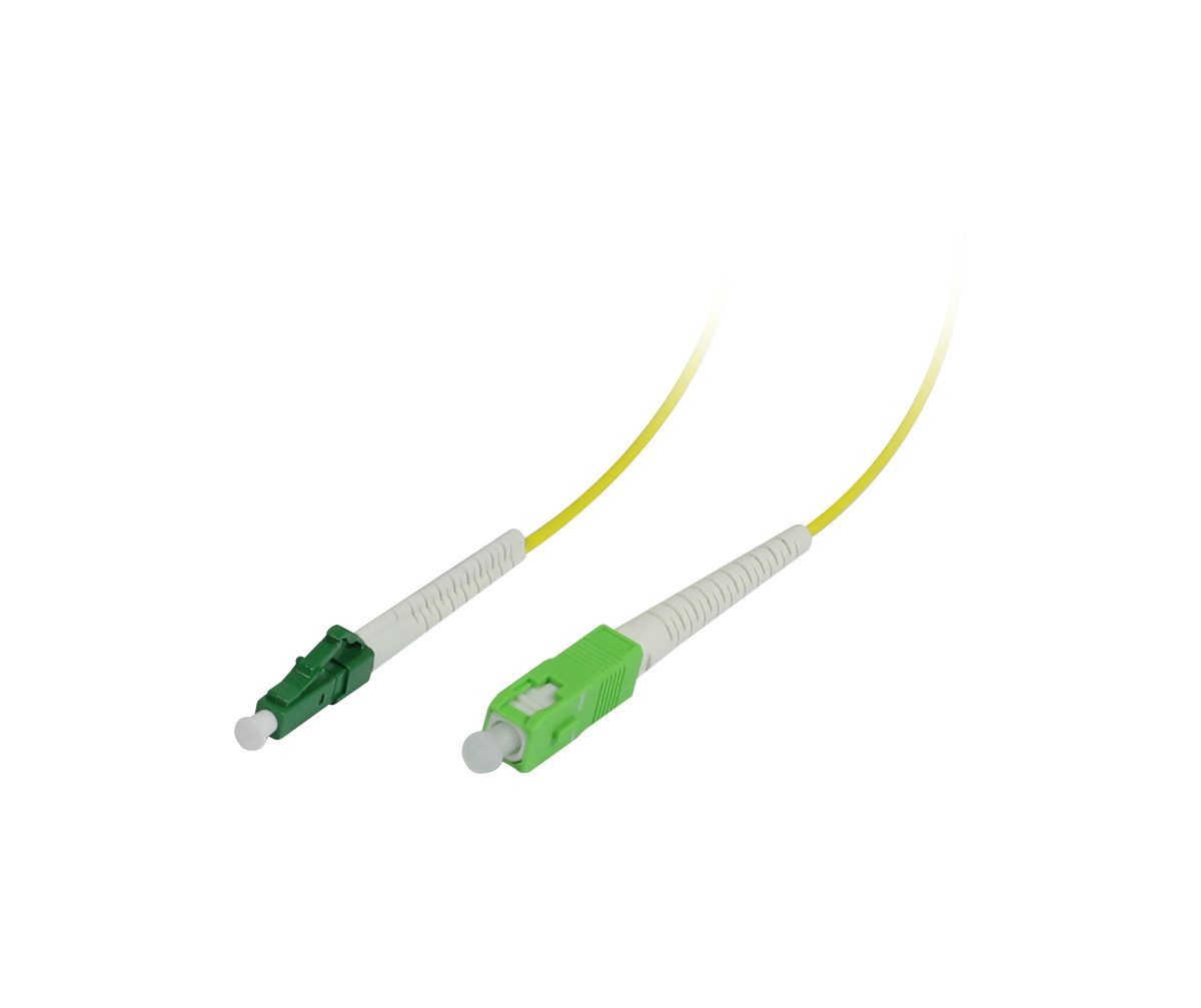 LWL-1-Faser-Patchk.  2mtr.LC(APC)-SC(APC), 9/125u, OS2, G657.A2, AD=2mm, flexible Knickschutztülle,