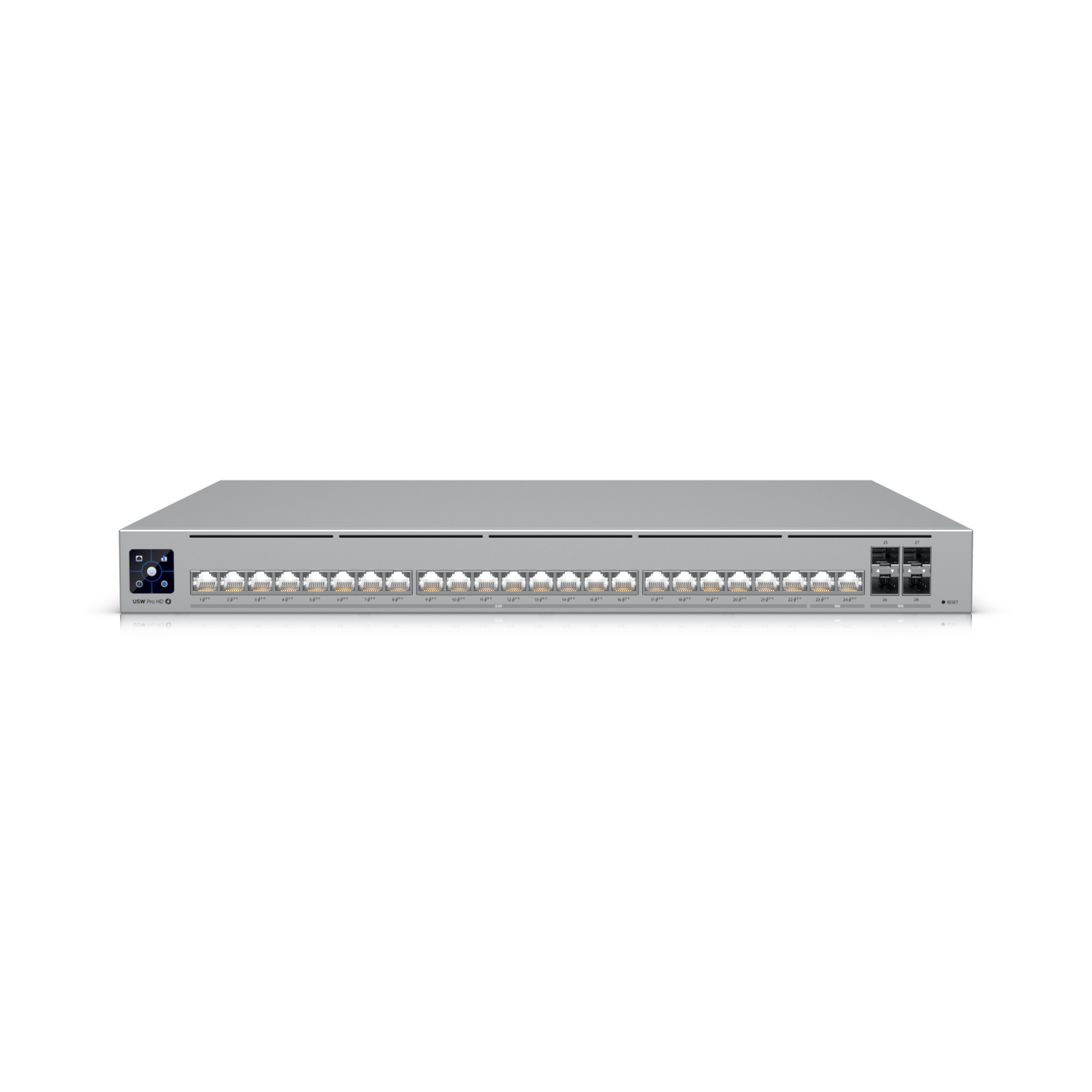 Ubiquiti Switch full managed Layer3 28 Port • 22x 2,5 GbE • 2x 10 GbE • PoE Budget 600W • 24x PoE bt • 4x SFP+ • 19\" • UniFi • USW-Pro-HD-24-PoE