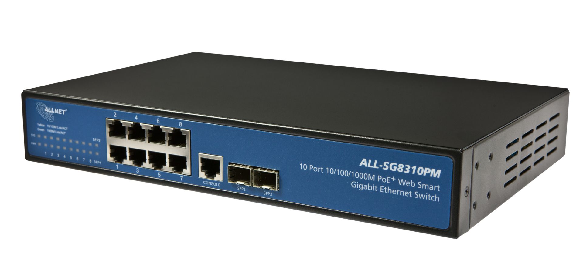 ALLNET ALL-SG8310PM / smart managed 8 Giga PoE Fanless 2SFP