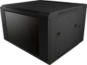 ALLNET 19Wandgehäuse, 12HE, 2-teilig, T600mm, Schwarz, SMB-Serie,