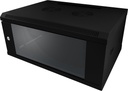 ALLNET 19Wandgehäuse,  9HE, 1-teilig, T450mm, Schwarz, SMC-Serie,