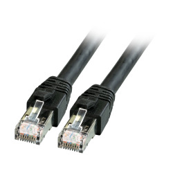 Patchkabel RJ45, CAT8.1 2000Mhz,  0,5m, schwarz, S-STP(S/FTP), BC, LSZH,