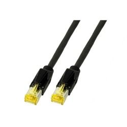 Patchkabel RJ45, CAT6A 500Mhz,  5m, schwarz S-STP(S/FTP) PUR(Industrie), AWG26, mit CAT7 Rohkabel,