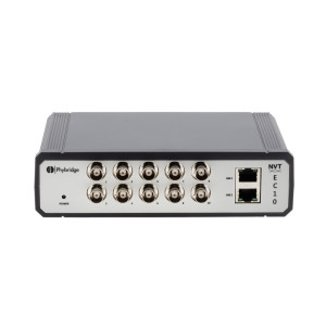NVT Phybridge CLEER • Switch unmanaged Layer2 • PoE over Coax • EC-10 • 10x BNC • 2x GbE