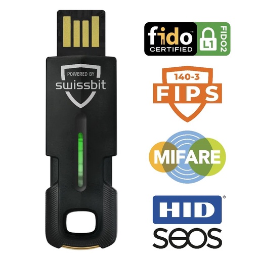 [PK2000IA0000E-2002-1BB-SBT] Swissbit iShield Key 2 Pro USB-A + MIFARE in tray packaging