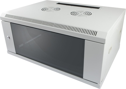 [ALL-SMC6406GRAU] ALLNET 19Wandgehäuse,  6HE, 1-teilig, T450mm, Lichtgrau, SMC-Serie,