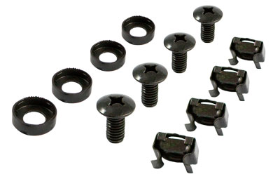 [ALL-S0002026] ALLNET 19zbh. Befestigungsset, Käfigmuttern+Schrauben, 100-Pack, M6, Schwarz,