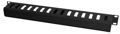 [ALL-S0002028] ALLNET 19zbh. Kabelführungsplatte, 1HE, Metall mit Abdeckplatte, Schwarz,
