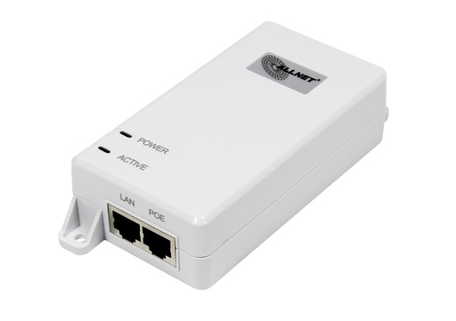 [ALL0488v6] ALLNET Injecteur PoE Gigabit PoE & PoE+ (15,4W/30W) / boîtier plastique / ALL0488v6