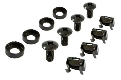 [ALL-S0002248] ALLNET 19zbh. Befestigungsset, Käfigmuttern+Schrauben,     4-Pack, M6, Schwarz,
