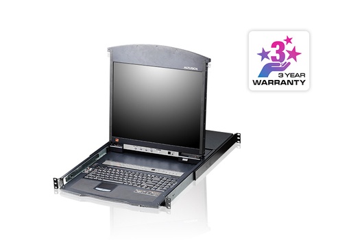 [KL1508AM-AXA-GG] Aten KVM/TFT  8-fach,19 1HE,incl.KVM/TFT 17,Deutsch,Black, HDMI/VGA/USB/PS_2/RJ45