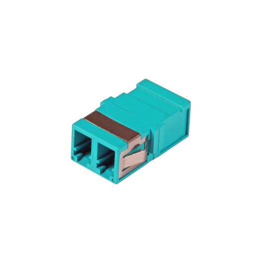 [53516.1] LWL-Kupplung,LC-Buchse/LC-Buchse, 50/125u Multimode, duplex, PVC, aqua, ohne Flansch,