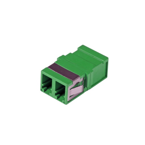 [53519.1] LWL-Kupplung,LC(APC)-Buchse/LC(APC)-Buchse, 9/125u Singlemode, duplex, PVC, grün, ohne Flansch,