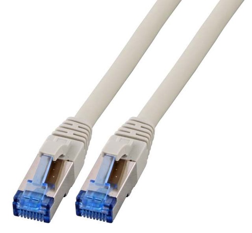[K5525FGR.5] Patchkabel RJ45, CAT6A 500Mhz,  5m, grau S-STP(S/FTP) TPE(Superflex), mit Cat.7 Rohkabel,