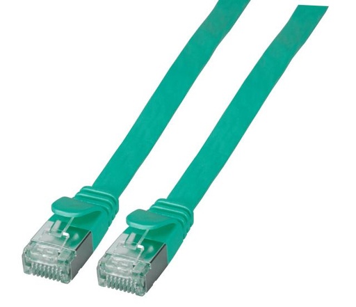 [K5545GN.2] Patchkabel RJ45, CAT6A 500Mhz,  2m, grün U/FTP flach,