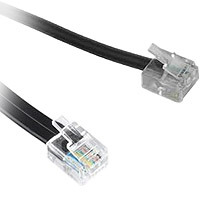[TC70256-] Kabel TK DSL RJ45/RJ11-Stecker, 6m, Schwarz,