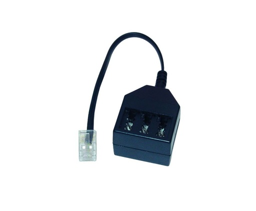 [TC71018-1] Kabel TK TAE-Adapter, RJ11-Stecker->NFF-Buchsen, m.20cm Kabel