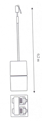 [TC71231-4] Kabel TK RJ10 Y-Adapter
