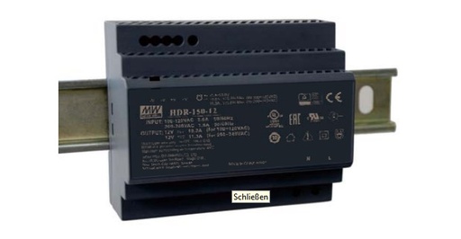 [HDR-150-12] Synergy 21 Netzteil - 12V 150W Mean Well Hutschiene / HDR-Serie