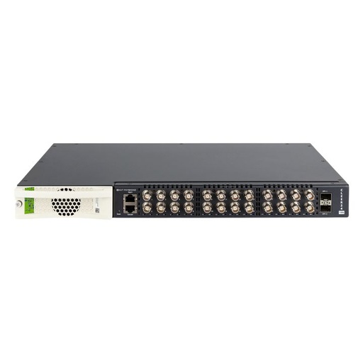 [NV-CLR-024-10G] NVT Phybridge CLEER • Switch full managed Layer3 • PoE over Coax • CLEER24-10G • 24x BNC • 2x SFP • 10G